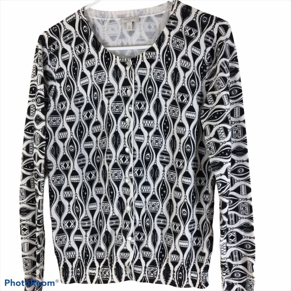 Talbots Factory Vintage Christmas Ornament Sweater Size Medium